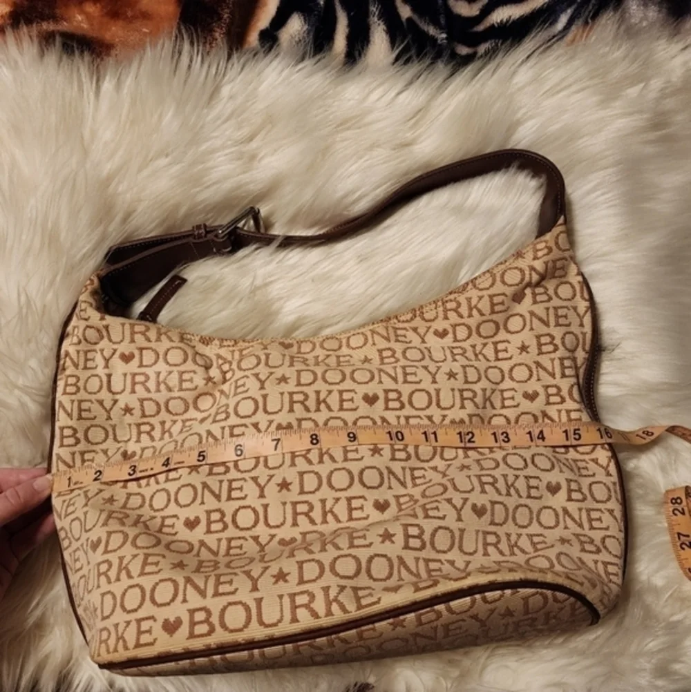 Dooney & Bourke Signature Cream Canvas Hobo Bag